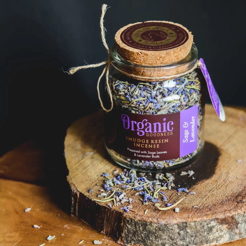 Organic smudge incense sage lavender