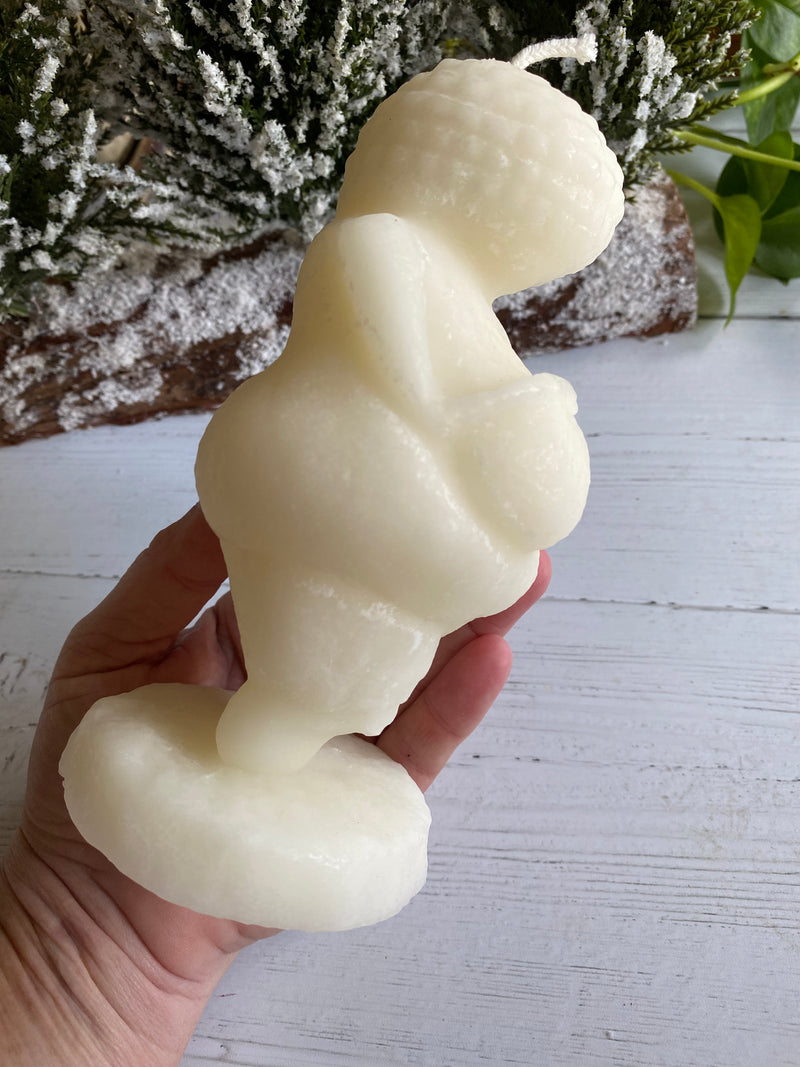Venus of Willendorf beeswax candle