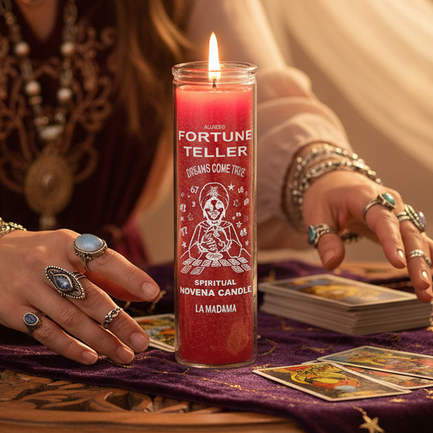 Fortune Teller 7 Day Ritual Candle | Red Unscented Divination Candle