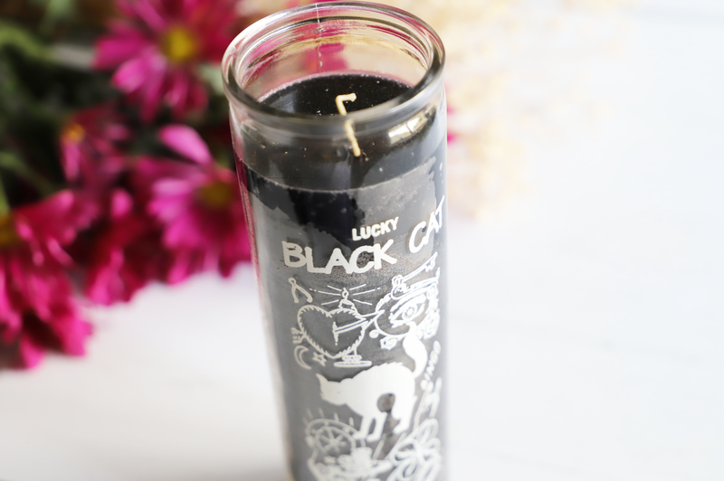 Lucky Black Cat ritual candle