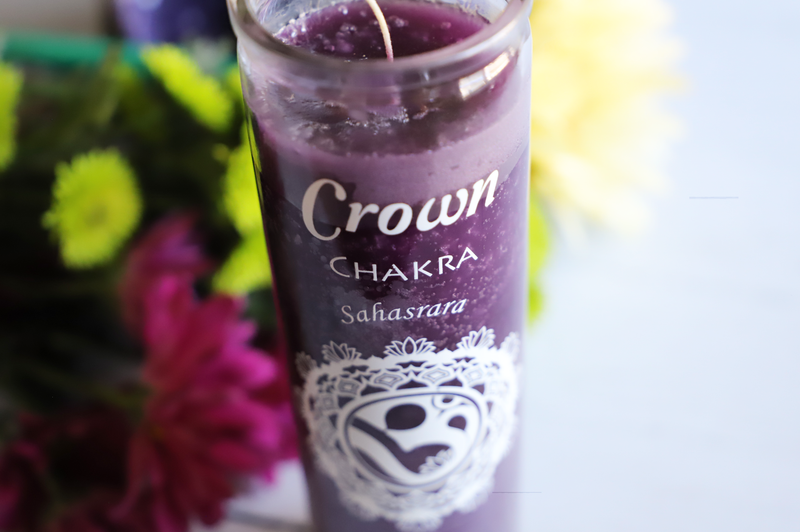 Crown chakra ritual candle