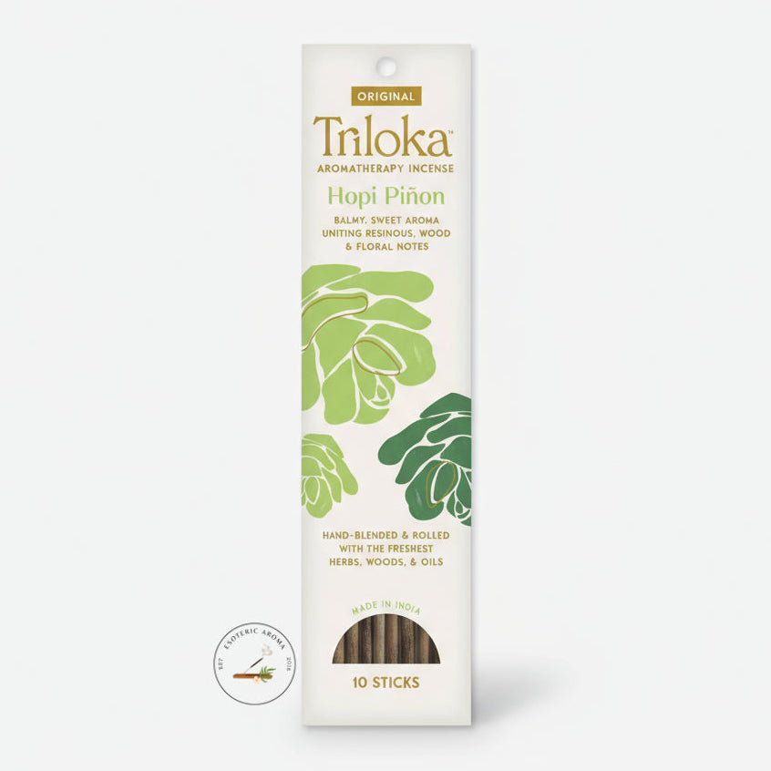 Triloka Aromatherapy Incense packaging on a white background