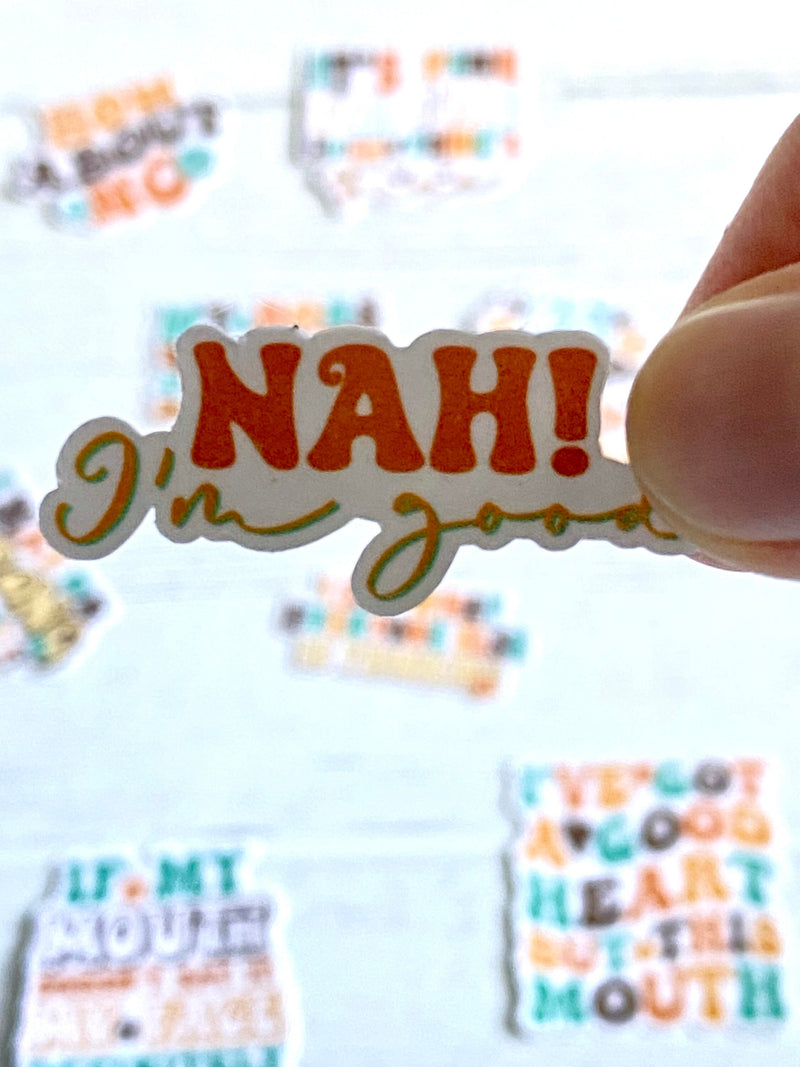 Retro Style Sarcastic sticker set