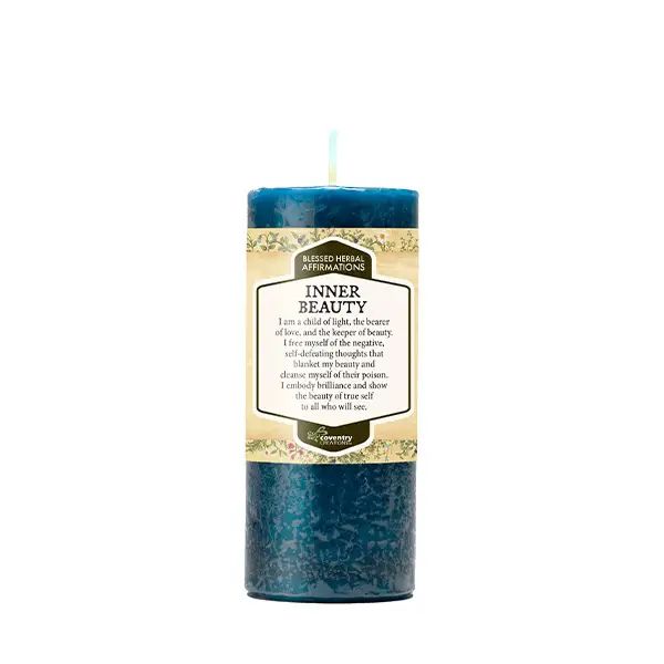 inner beauty scented pillar candle spiritual gift