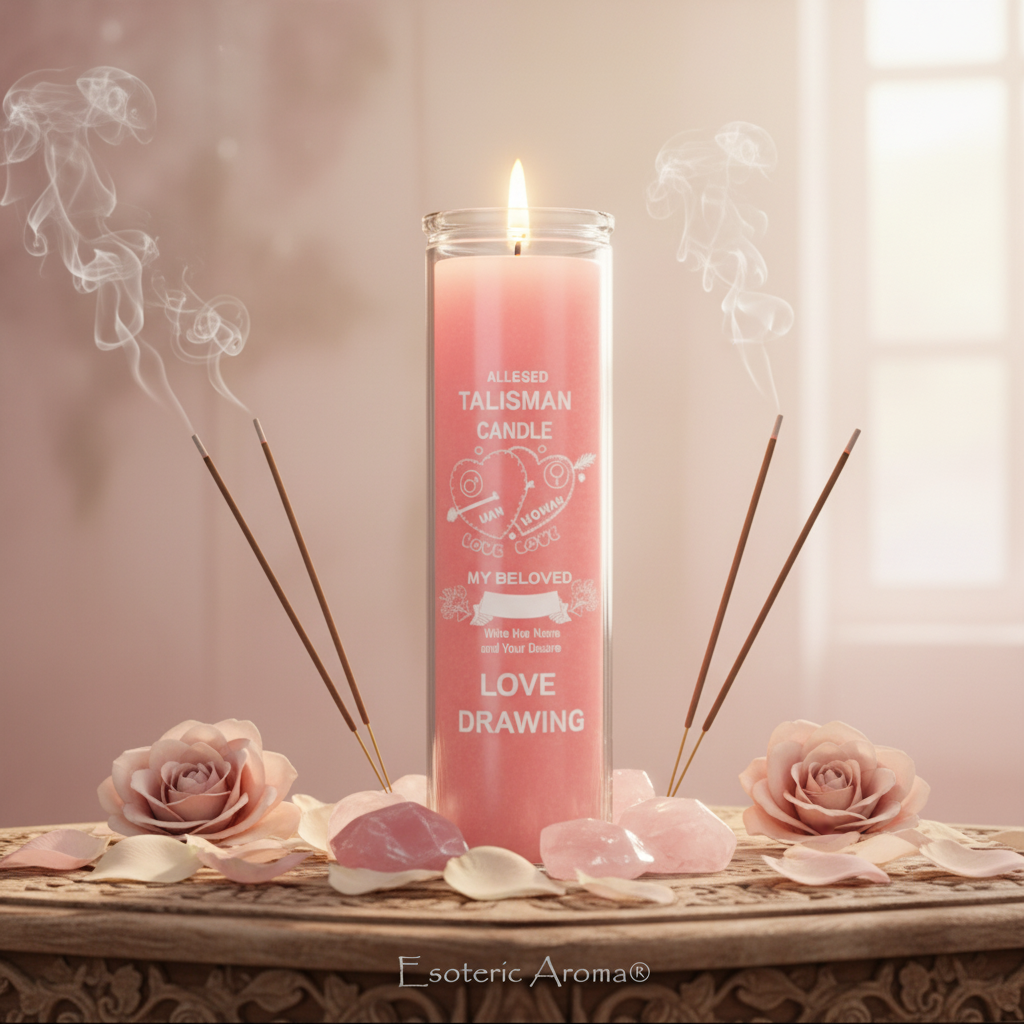 Love Drawing Candle | 7 Day Pink Attraction Candle – Esoteric Aroma