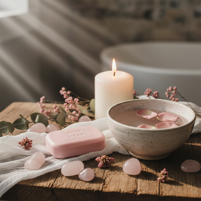 Rose Soap | Gentle Ritual Bath Bar 3.3oz (Lightly Scented)