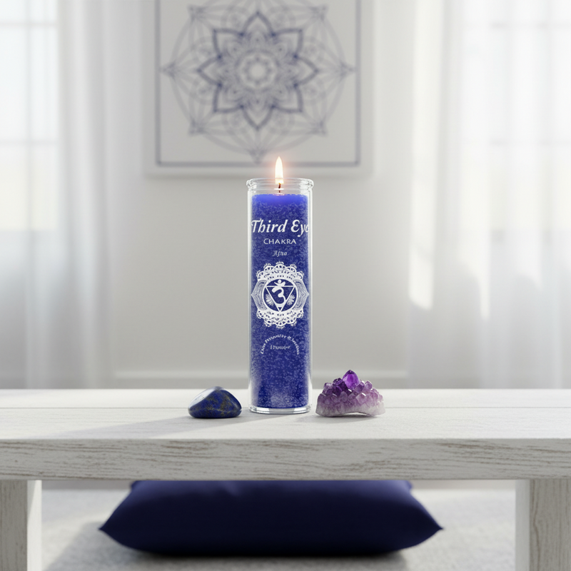 Third Eye Chakra 7 Day Ritual Candle | Intuition, Insight & Inner Vision