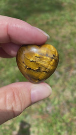 Tigers Eye gemstone heart
