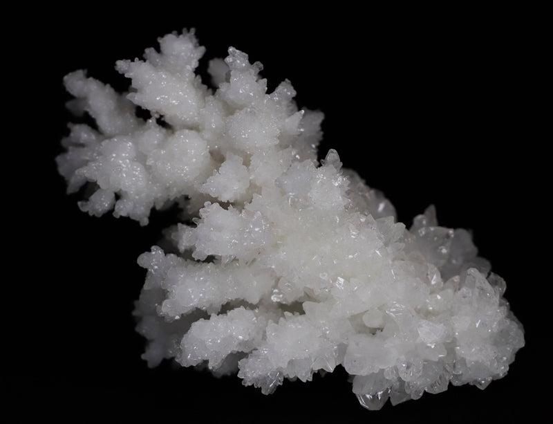 White Aragonite mineral specimen