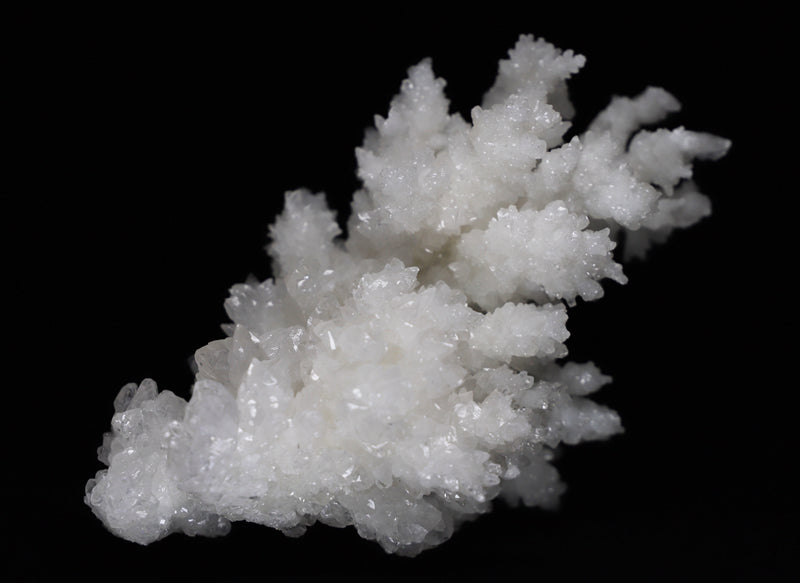White Aragonite mineral specimen
