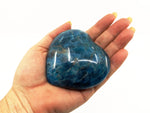 Blue Apatite polished crystal heart - Esoteric Aroma