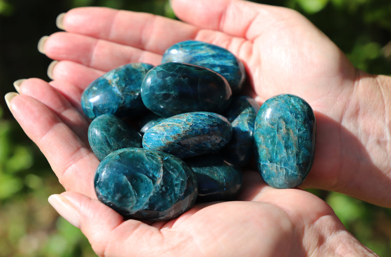 Blue Apatite pebbles