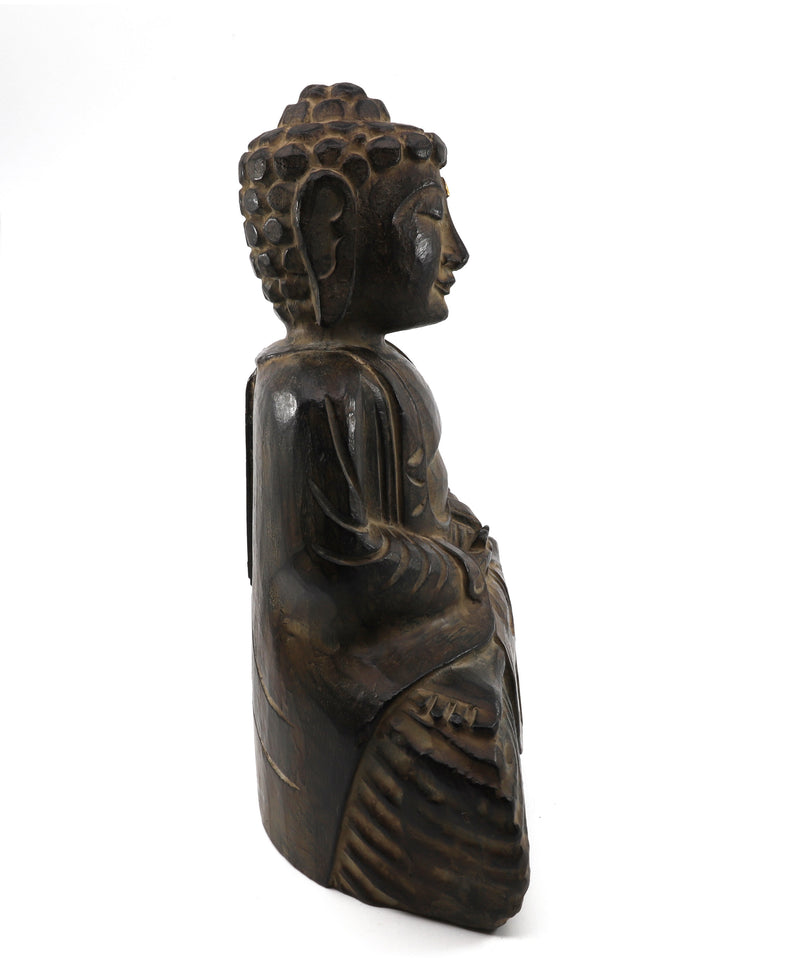 Large Wood Buddha carved statue