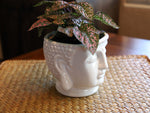 Porcelain Buddha head planter pot