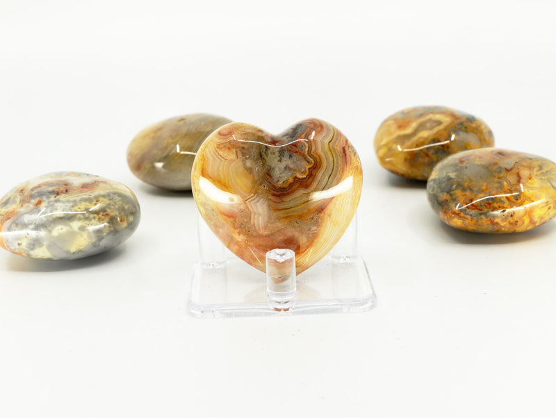 Crazy Lace Agate puffy heart - Esoteric Aroma