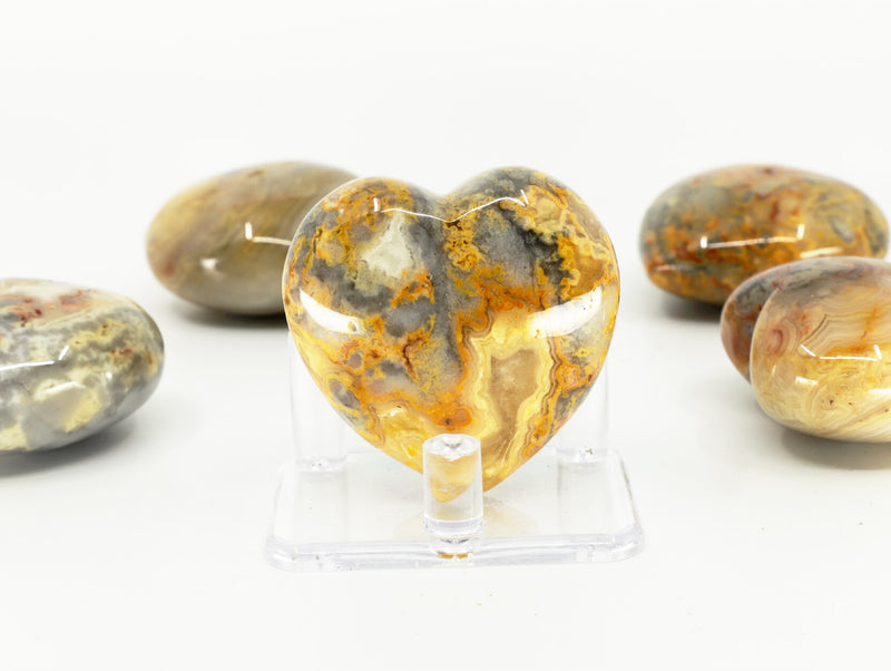 Crazy Lace Agate puffy heart - Esoteric Aroma