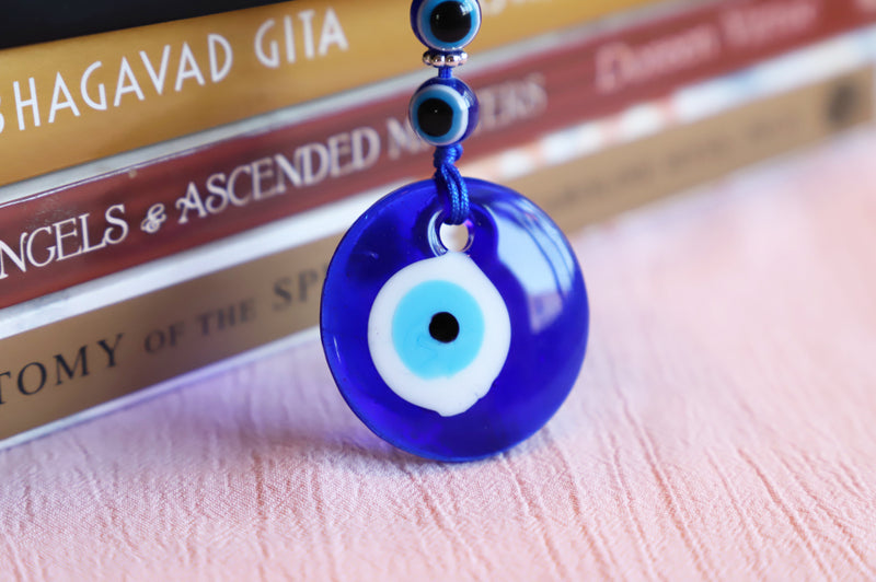 Blue Evil Eye glass keychain
