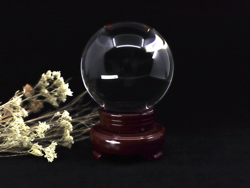 Leaded Glass Gazing Ball with Stand