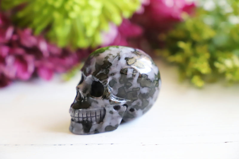 Indigo Gabbro crystal skull