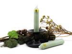 Meadow Maiden beeswax pillar candle set