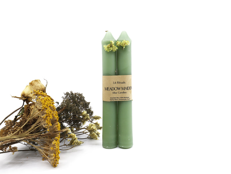 Meadow Maiden altar candle set