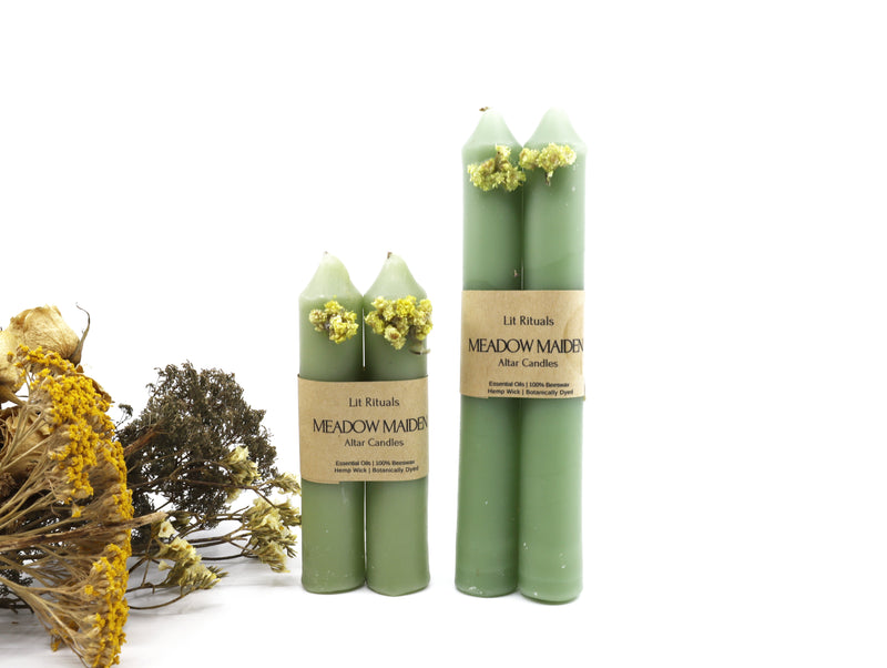 Meadow Maiden altar candle set