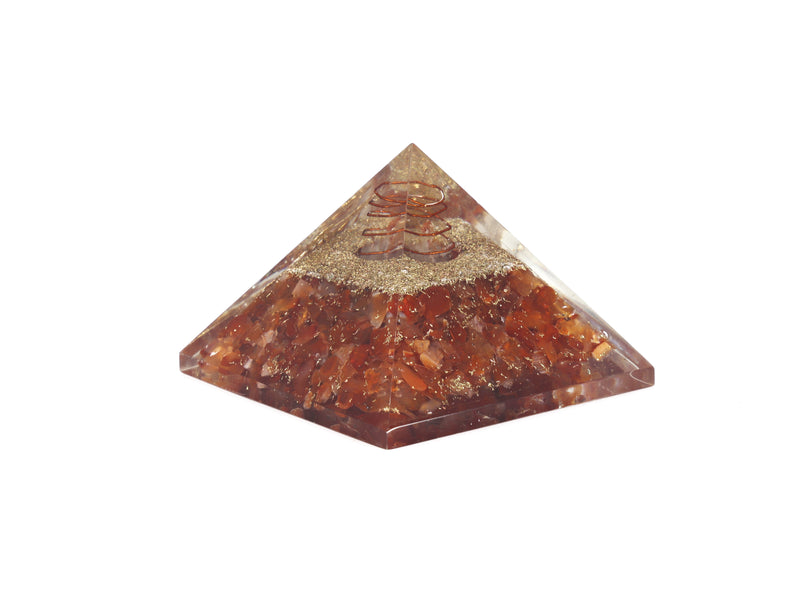 Carnelian orgone pyramid
