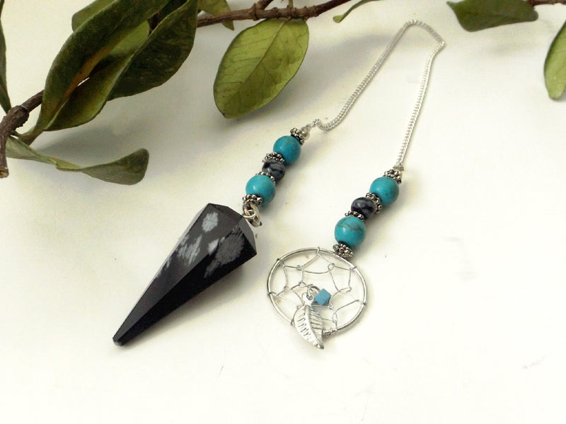 Gemstone Pendulum | Snowflake Obsidian