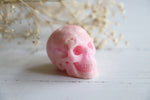 Pink Aragonite crystal skull