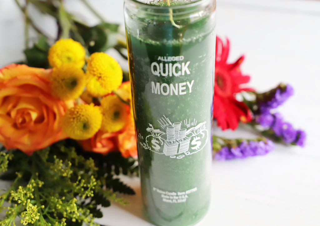 Quick Money ritual candle