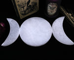 Selenite Triple Moon - Esoteric Aroma