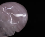 Rose Quartz crystal skull