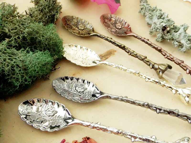 Vintage Style Apothecary Teaspoon | Floral Design - Esoteric Aroma