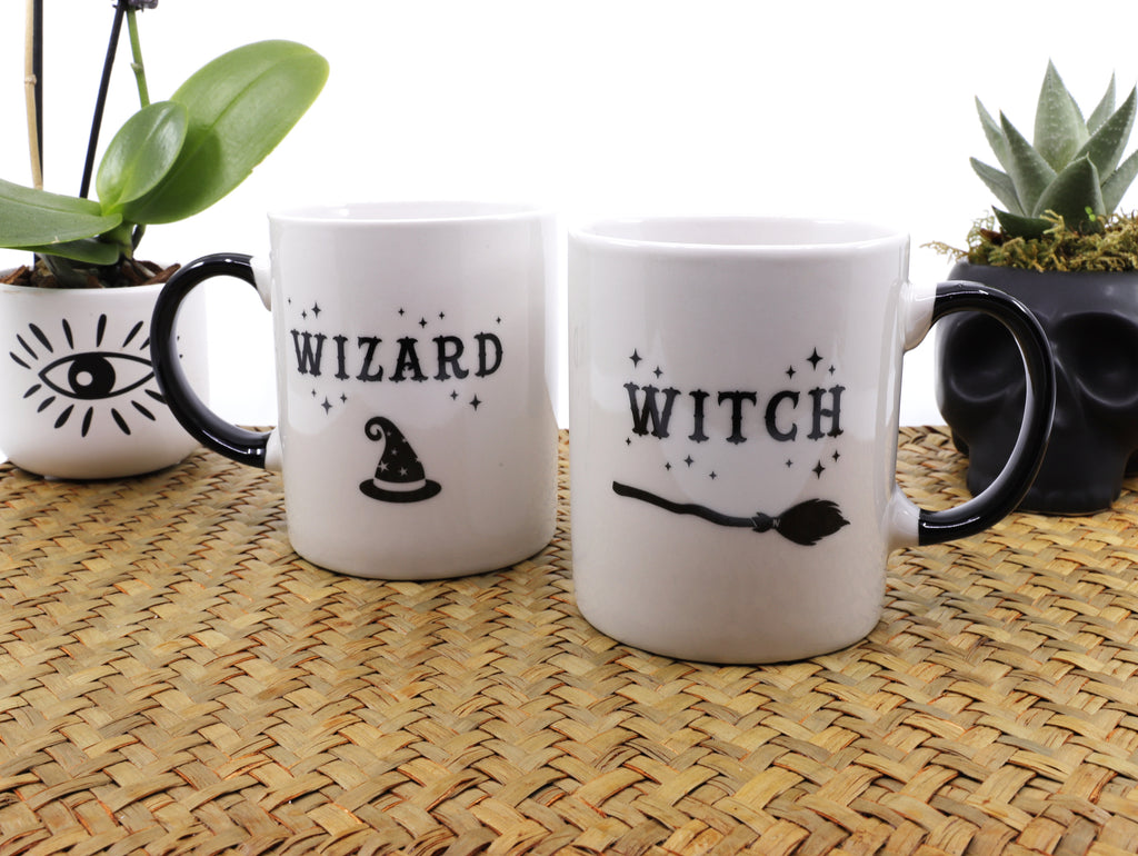 Witch & Wizard coffee cup set